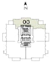 Pinnacle Marina Tower Suite 03 floor plan, floors 21 through 26, two bedroom, 1,492 square feet