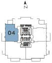 Pinnacle Marina Tower Suite 04 floor plan, floors 21 through 26, two bedroom, 1,294 square feet