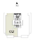 Pinnacle Marina Tower Suite 02 floor plan, floors 33 and 34, three bedroom plus den, 2,961 square feet