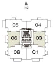 Pinnacle Marina Tower Suite 03 and 06 floor plan, floors 11 through 20, two bedroom, 1,290 square feet